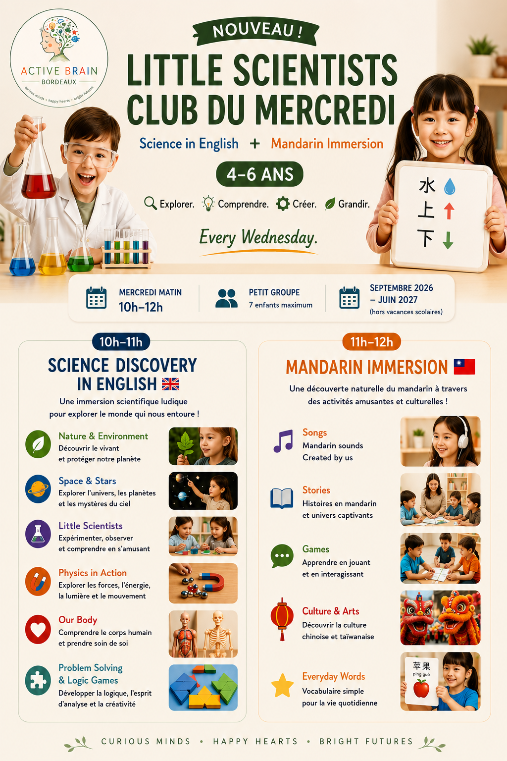Little Scientists Club on Wednesdays — Science in English + Mandarin Immersion, ages 4–6